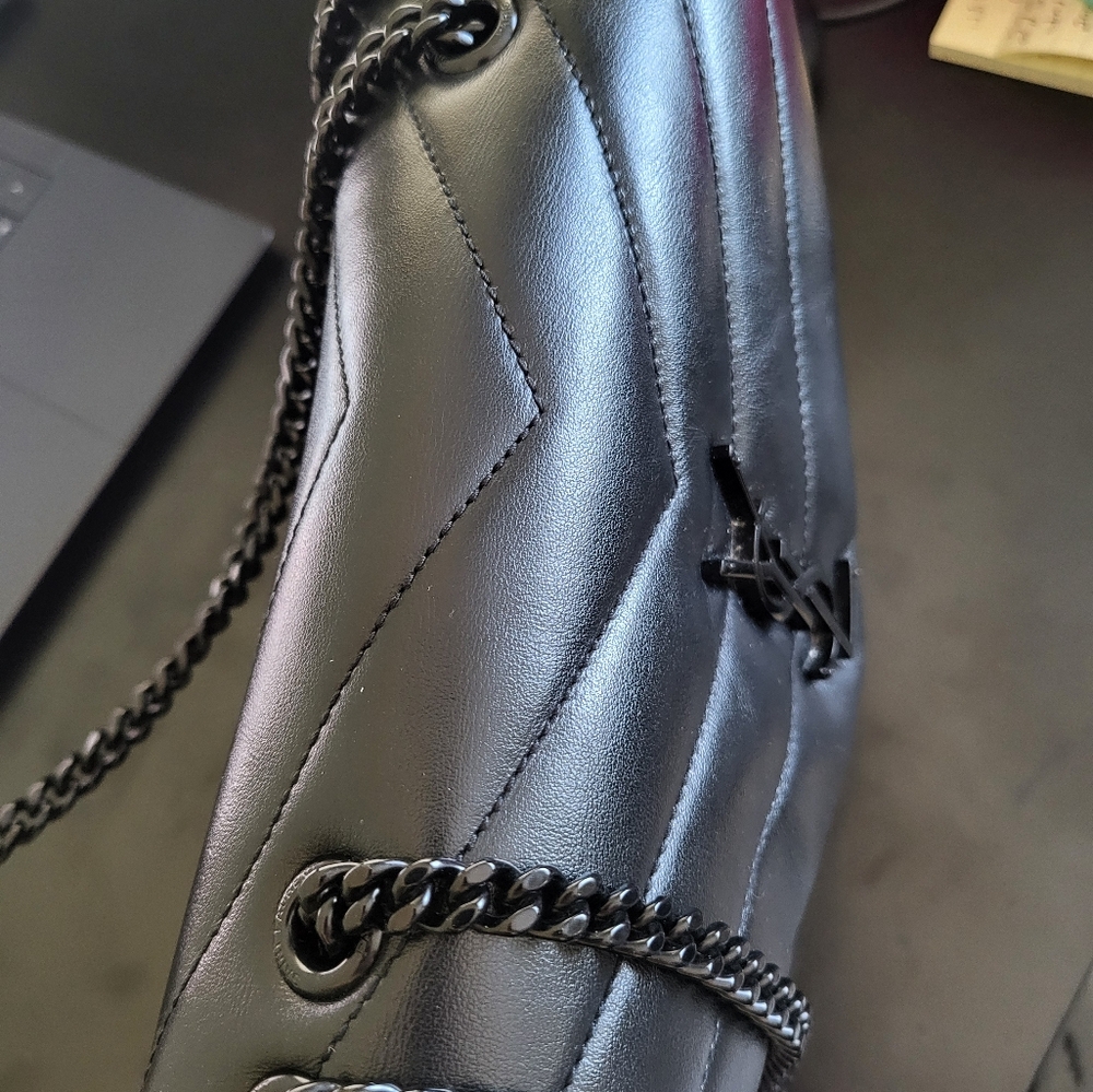 authentic ysl quilted leather Small lou lou Bag - Picture 14 of 16
